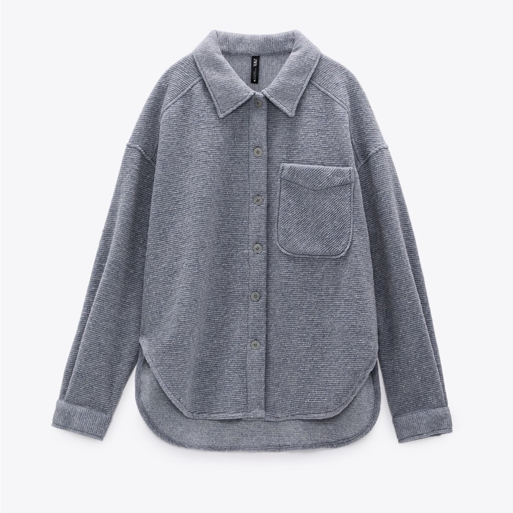 ZARA OVERSHIRT SOFT FLEECE TYPE FABRIC